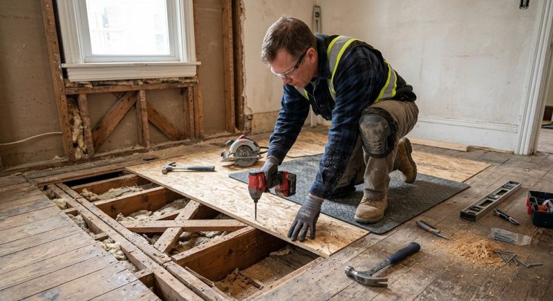 Squeaking Floor Repair in Kansas City, KS